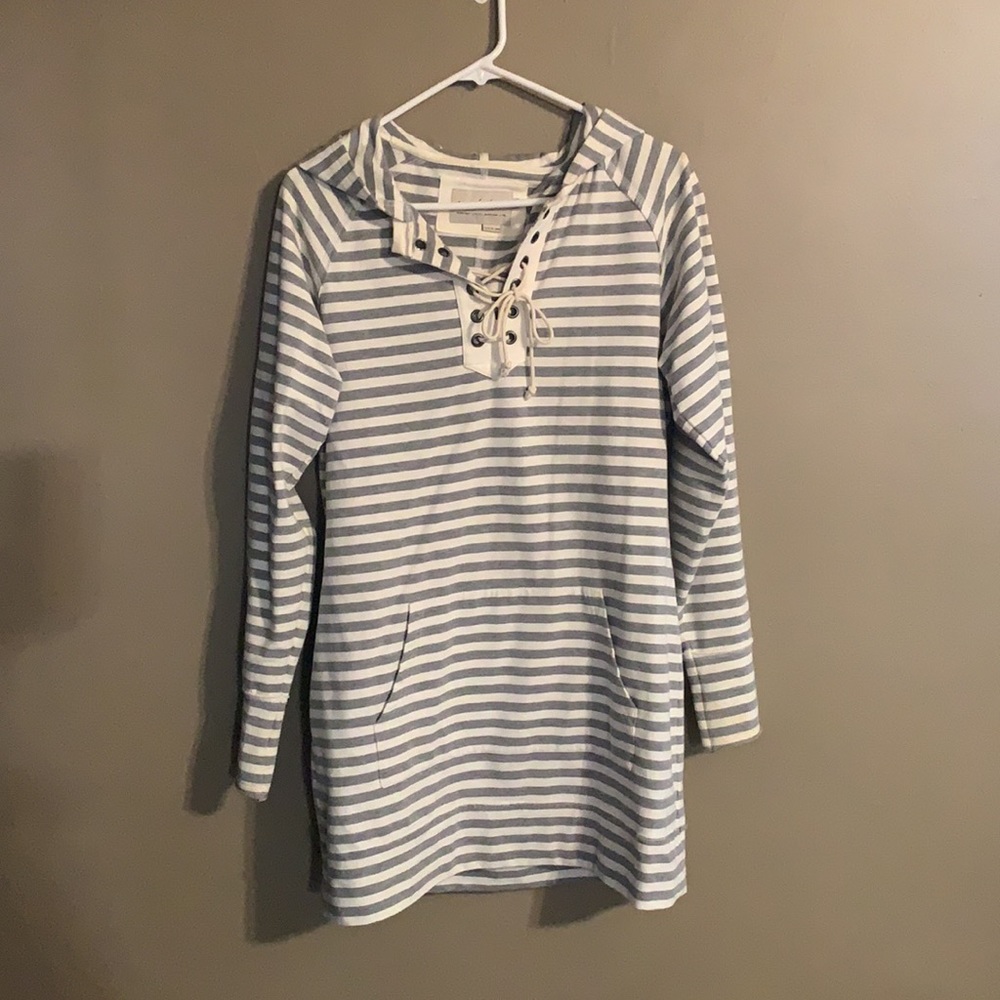 Striped Hoodie Dress